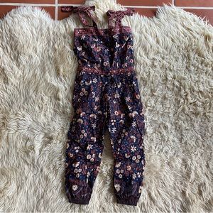 Ulla Johnson floral jumpsuit tie shoulders 6Y